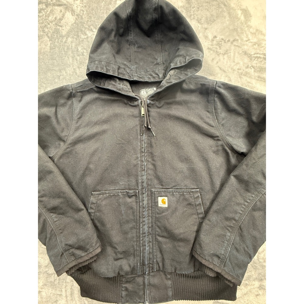 Carhartt J130-Women Black Thinsulate Active Jacket XL Unisex Hooded Workwear